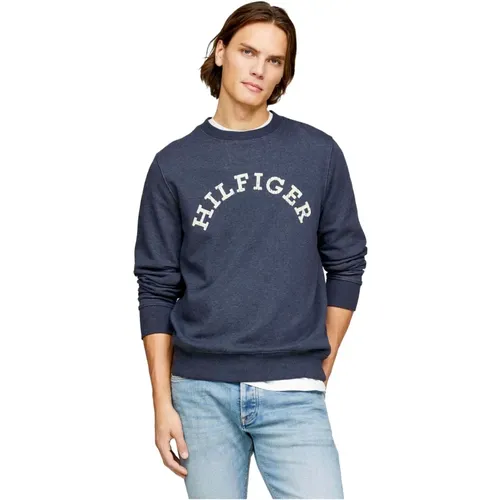 Bogenförmiger Htr Sweatshirt Desert Sky , Herren, Größe: S - Tommy Hilfiger - Modalova