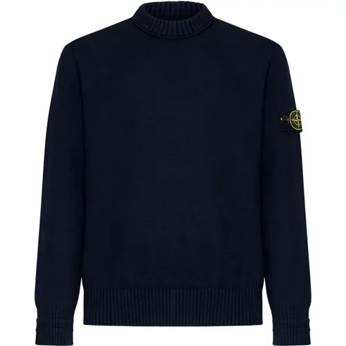 Crew Neck Sweater Logo Badge , male, Sizes: M, 2XL, XL, S, L - Stone Island - Modalova