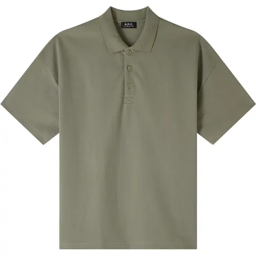 Antoine Polo Shirt in Light Khaki , male, Sizes: S, L - A.p.c. - Modalova