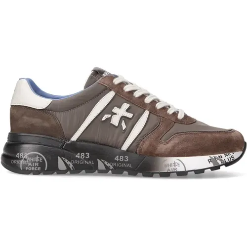 Brown Suede Sneakers Lander Model , male, Sizes: 11 UK, 8 UK, 9 UK, 6 UK - Premiata - Modalova