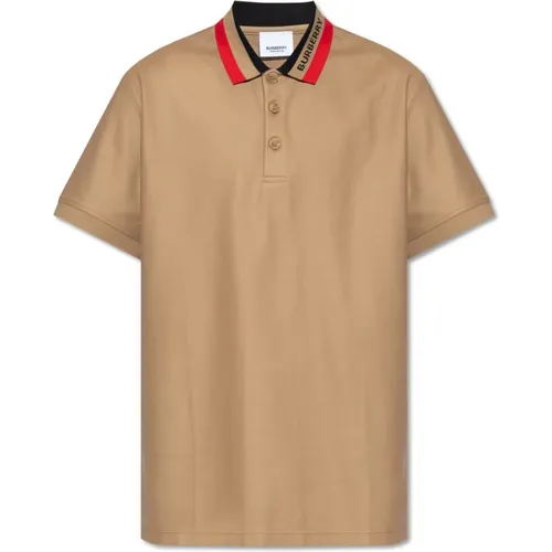 Poloshirt mit Logo , Herren, Größe: XL - Burberry - Modalova