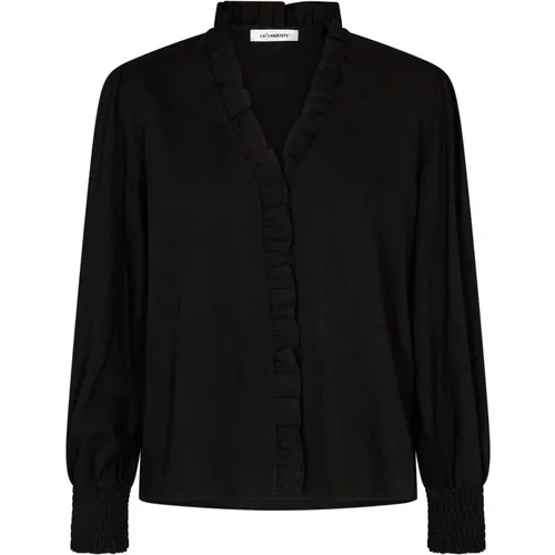 Feminine Frill Shirt with Smock Cuffs , female, Sizes: S, XS, M - Co'Couture - Modalova