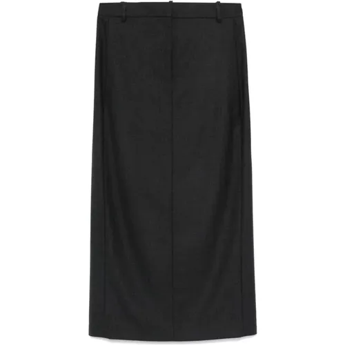 Mélange Flannel Long Skirt , female, Sizes: M, XS, S - Theory - Modalova