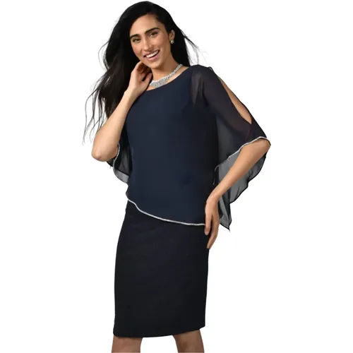 Cape Dress , female, Sizes: 3XL, XL, M, 2XL, L - Frank Lyman - Modalova