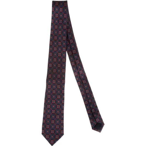 Patterned Silk Tie , male, Sizes: ONE SIZE - Errico Formicola - Modalova