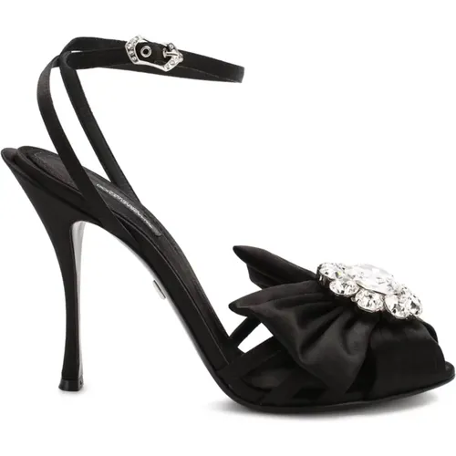 Elegant Crystal Sandals , female, Sizes: 5 UK - Dolce & Gabbana - Modalova