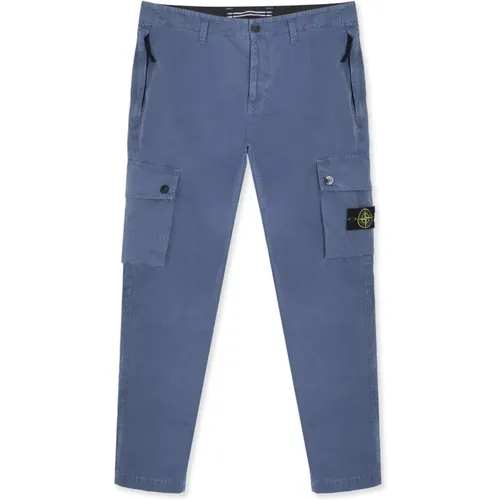 Slim Combat Trousers in , male, Sizes: W32 - Stone Island - Modalova