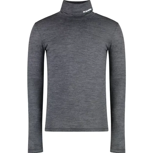 Logo Print Rollkragenpullover , Herren, Größe: M - Jil Sander - Modalova