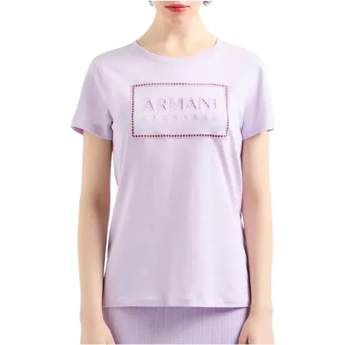 Women's Short Sleeve T-Shirt , female, Sizes: M, XS, S - Armani Exchange - Modalova