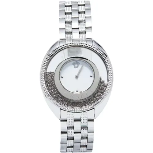 Pre-owned Stainless Steel watches , female, Sizes: ONE SIZE - Versace Pre-owned - Modalova