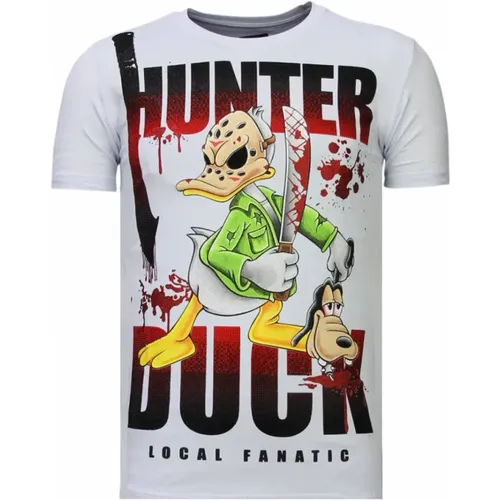 Hunter Duck Rhinestone - Man T shirt - 13-6225W , male, Sizes: L, XL, 2XL - Local Fanatic - Modalova