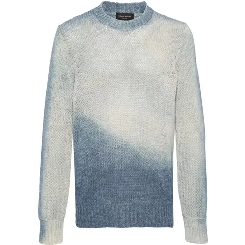 Blauer Sweatshirt Ss24 Herrenbekleidung , Herren, Größe: L - Roberto Collina - Modalova