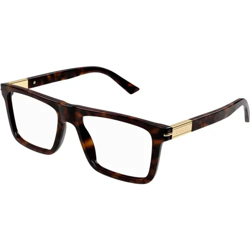 Stylish Eyewear Frames in Havana Color , unisex, Sizes: 54 MM, 56 MM - Gucci - Modalova