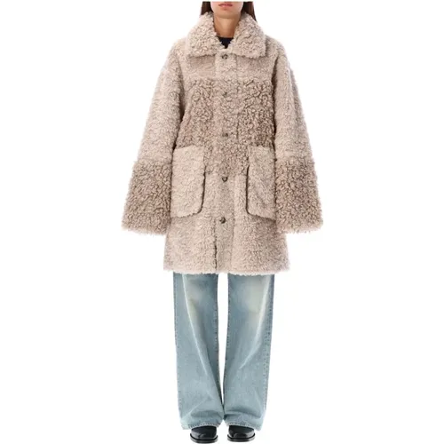 Reversible Shearling Peacot Outerwear , female, Sizes: L, M - Urbancode - Modalova