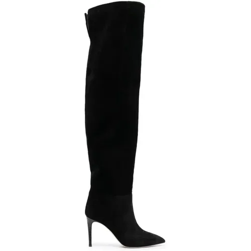 Suede Thigh-High Stiletto Boots , female, Sizes: 5 UK - Paris Texas - Modalova