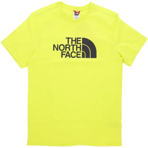 Easy Tee LED Gelb Streetwear , Herren, Größe: S - The North Face - Modalova