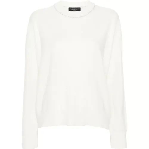 Weiße Sweatshirt Aw24 Damenbekleidung , Damen, Größe: L - Fabiana Filippi - Modalova