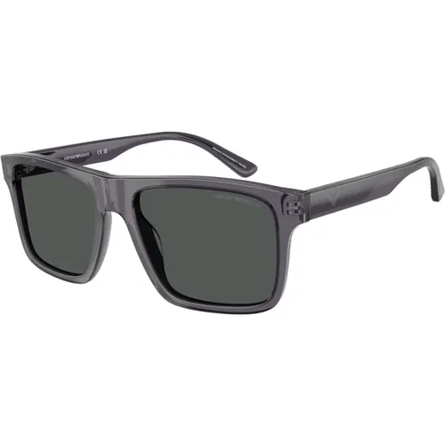 Sunglasses Ea4232 610687 Grey Smoke , female, Sizes: 57 MM - Emporio Armani - Modalova