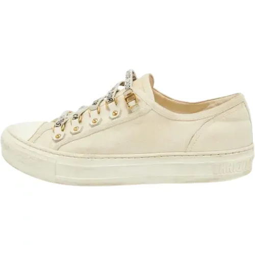 Pre-owned Canvas sneakers , female, Sizes: 6 1/2 UK - Dior Vintage - Modalova