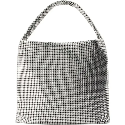 Pixel Tote Bag - Aluminum - Silver , female, Sizes: ONE SIZE - Paco Rabanne - Modalova