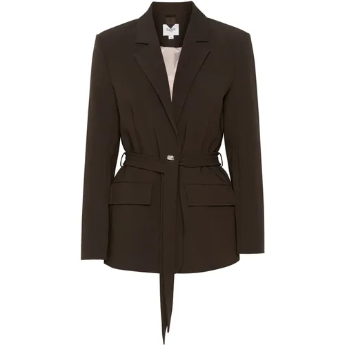 Elegante Blazer Jacke Schokoladenbraun , Damen, Größe: L - Saint Tropez - Modalova