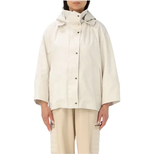 Stylish Avorio Jacket , female, Sizes: S, M, L - Moorer - Modalova