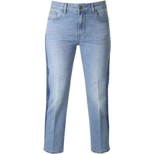 Blaue Capri Denim Hose , Damen, Größe: W29 - Kocca - Modalova