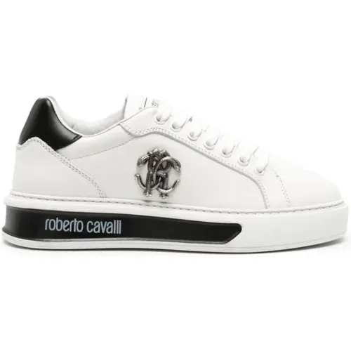 Leather Casual Sneakers Women , female, Sizes: 8 UK, 5 UK - Roberto Cavalli - Modalova