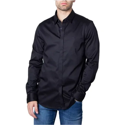 Herrenhemd schwarz , Herren, Größe: 2XL - Armani Exchange - Modalova