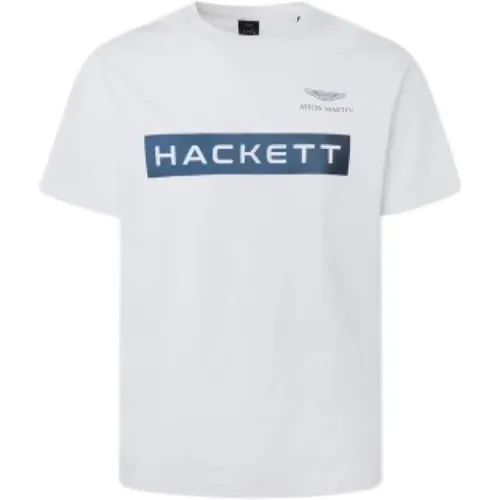 Herren T-Shirt aus Baumwolle , Herren, Größe: L - Hackett - Modalova