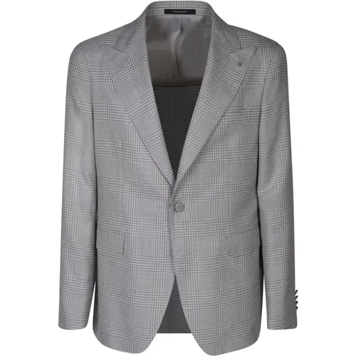 Grey Wool Blend Blazer Jacket , male, Sizes: XL - Tagliatore - Modalova