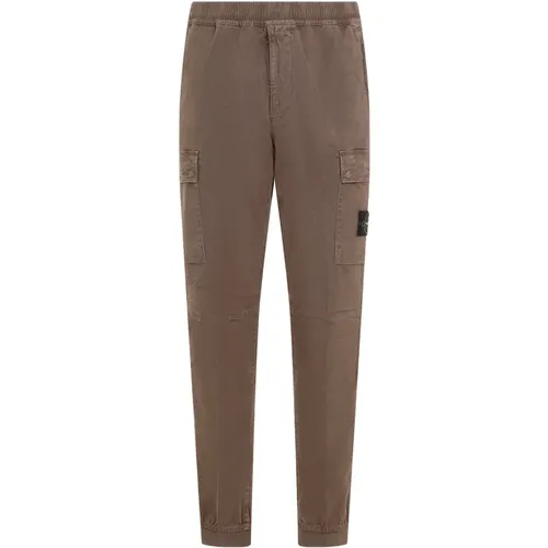 Braune Stylische Hose , Herren, Größe: W30 - Stone Island - Modalova