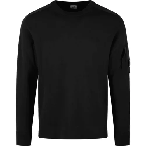 Diagonal Fleece Lens Crew Neck Sweatshirt , Herren, Größe: M - C.P. Company - Modalova