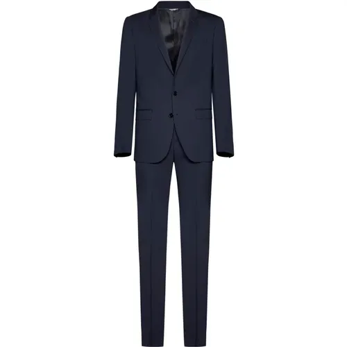 Cotton-Blend Tailored Suit , male, Sizes: 3XL, L, M - Dolce & Gabbana - Modalova