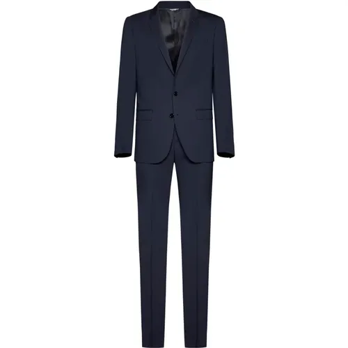 Cotton-Blend Tailored Suit , male, Sizes: S, XL, M - Dolce & Gabbana - Modalova