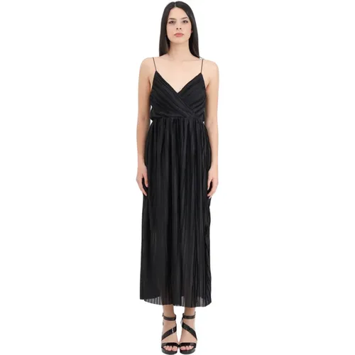 Schwarzes Langes Plissiertes Kleid , Damen, Größe: XS - Only - Modalova