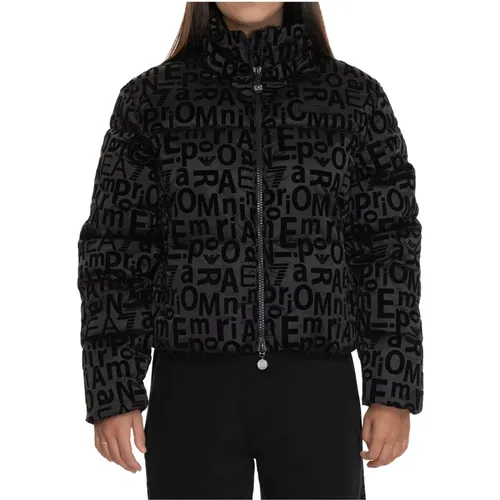 Gepolsterte Logo Bomberjacke mit Reißverschluss - Emporio Armani EA7 - Modalova