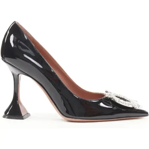 Pre-owned Leather heels , female, Sizes: 4 UK - Amina Muaddi Pre-owned - Modalova