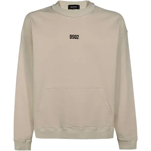 Baumwoll-Sweatshirt mit Logo-Detail , Herren, Größe: S - Dsquared2 - Modalova