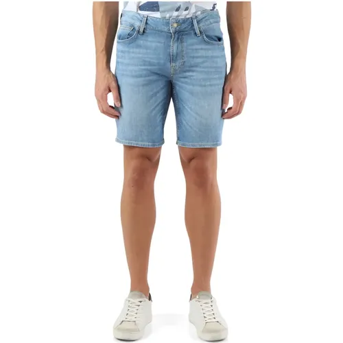 Leichte Bermuda Jeans Fünf Taschen , Herren, Größe: W38 - Guess - Modalova