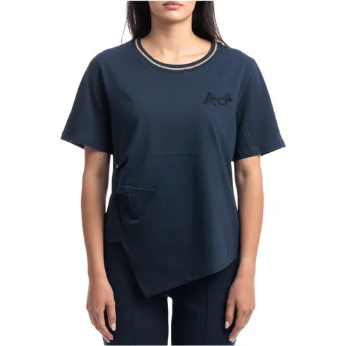 Lässiges Baumwoll T-Shirt , Damen, Größe: L - Liu Jo - Modalova