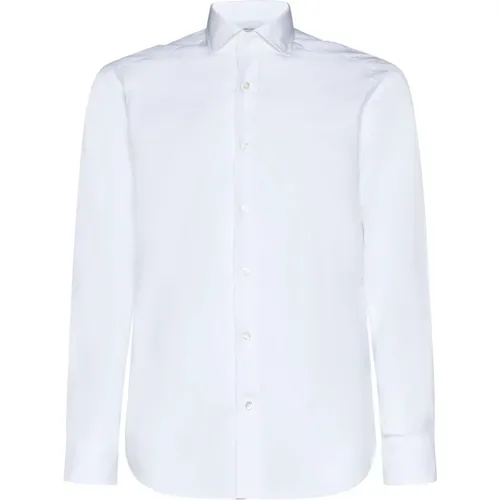 Weiße Baumwoll-Langarmhemd , Herren, Größe: 3XL - D4.0 - Modalova