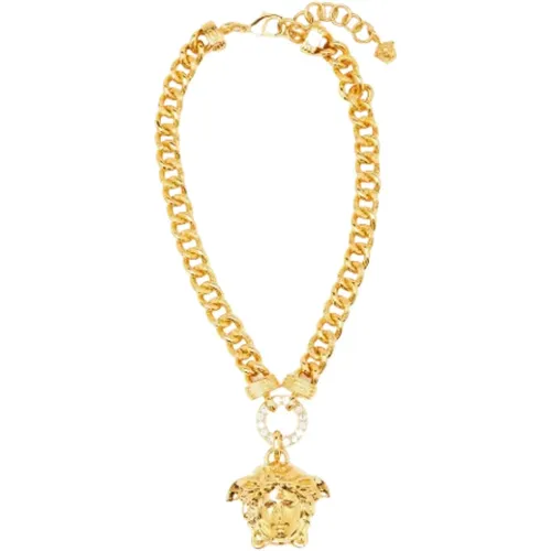 Pre-owned Gold necklaces , female, Sizes: ONE SIZE - Versace Pre-owned - Modalova