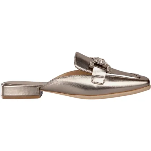 Stirrup Rhinestone Flache Mules , Damen, Größe: 37 EU - Alma en Pena - Modalova