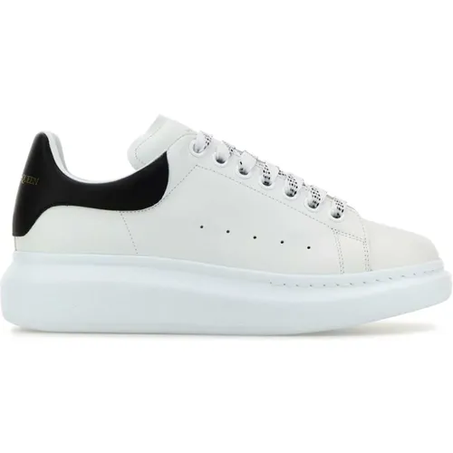 Weiße Ledersneakers mit Schwarzem Absatz , Herren, Größe: 43 1/2 EU - alexander mcqueen - Modalova