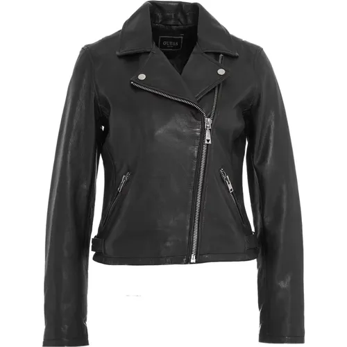 Leather Jacket , female, Sizes: M - Guess - Modalova