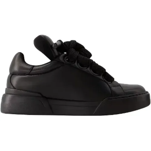 Leather sneakers , male, Sizes: 6 UK, 7 UK, 6 1/2 UK, 10 UK, 9 UK, 8 UK, 10 1/2 UK, 7 1/2 UK - Dolce & Gabbana - Modalova