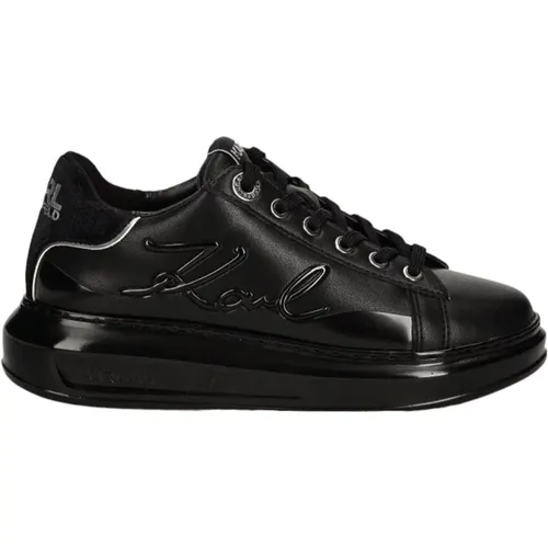 Schwarze Ledersneaker Signia Kl62548F , Damen, Größe: 38 EU - Karl Lagerfeld - Modalova