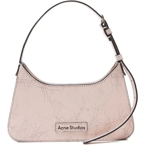 Rosa Micro Platt Leder Tasche , Damen, Größe: ONE Size - Acne Studios - Modalova