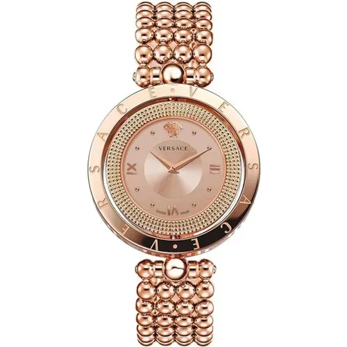 Women's Watch EON Rosegold Black , female, Sizes: ONE SIZE - Versace - Modalova